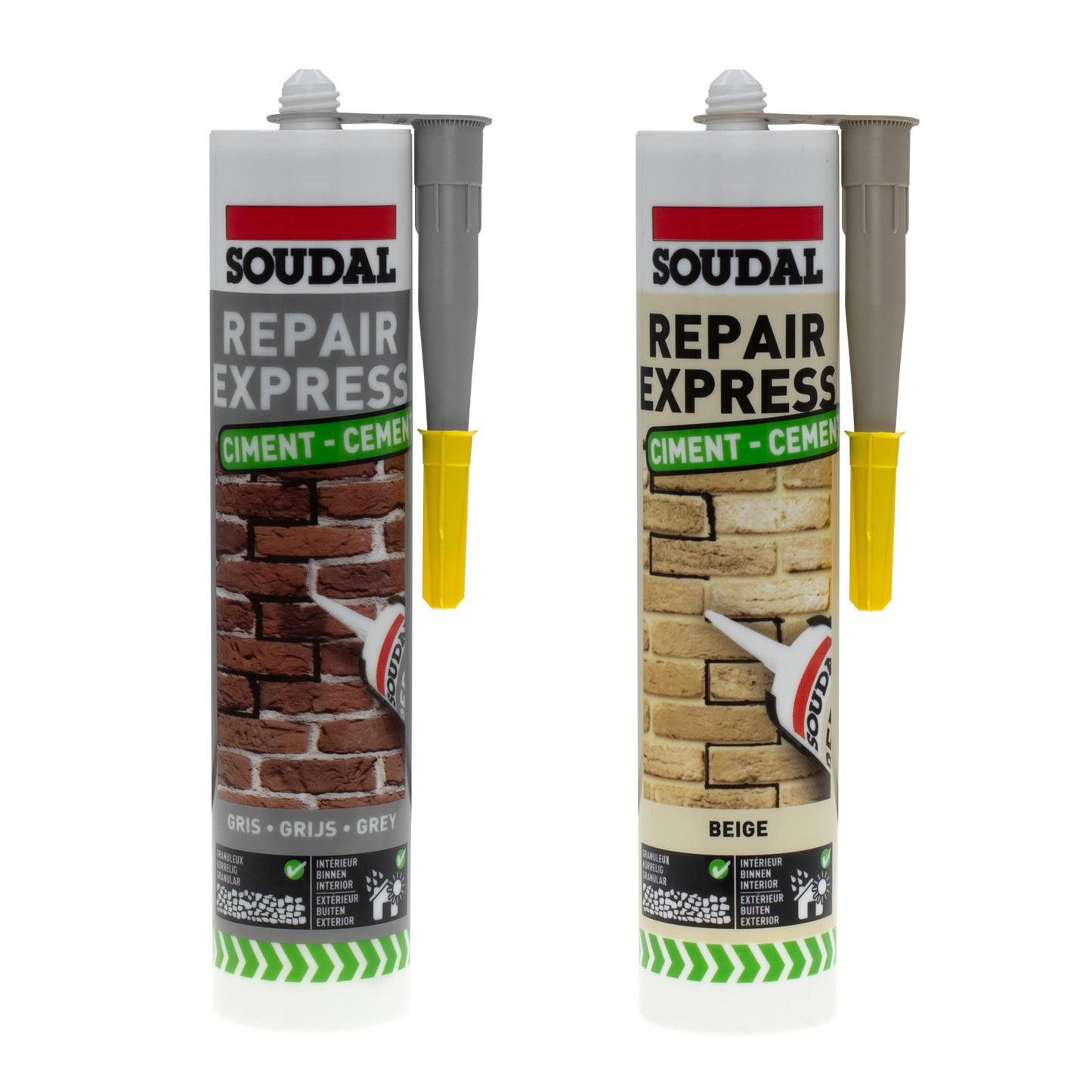 Grey Soudal Repair Express Cement Arylic Polymer Textured Sealant