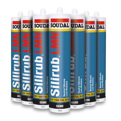 Anthracite Grey Soudal Silirub LMN Silicone Glazing and Construction Sealant