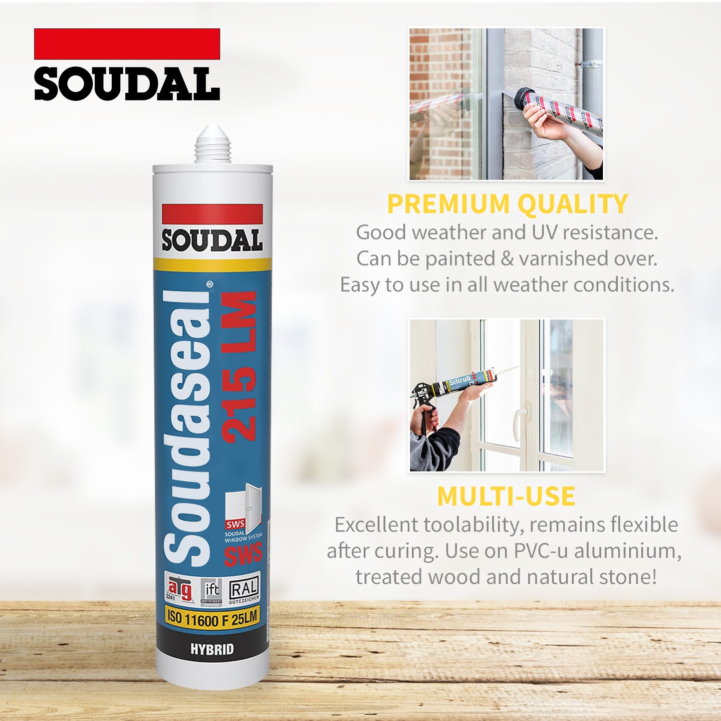 Teak Soudaseal 215 LM SWS Sealant Low Modulus MS Polymer