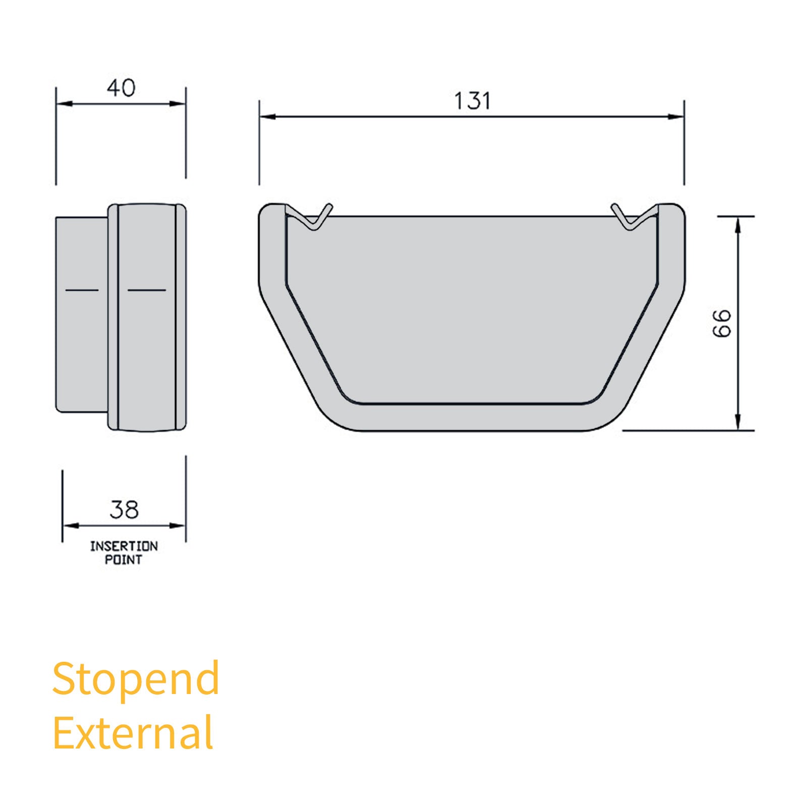 Fascia Bracket Anthracite Grey FloPlast Square Line Gutter Parts