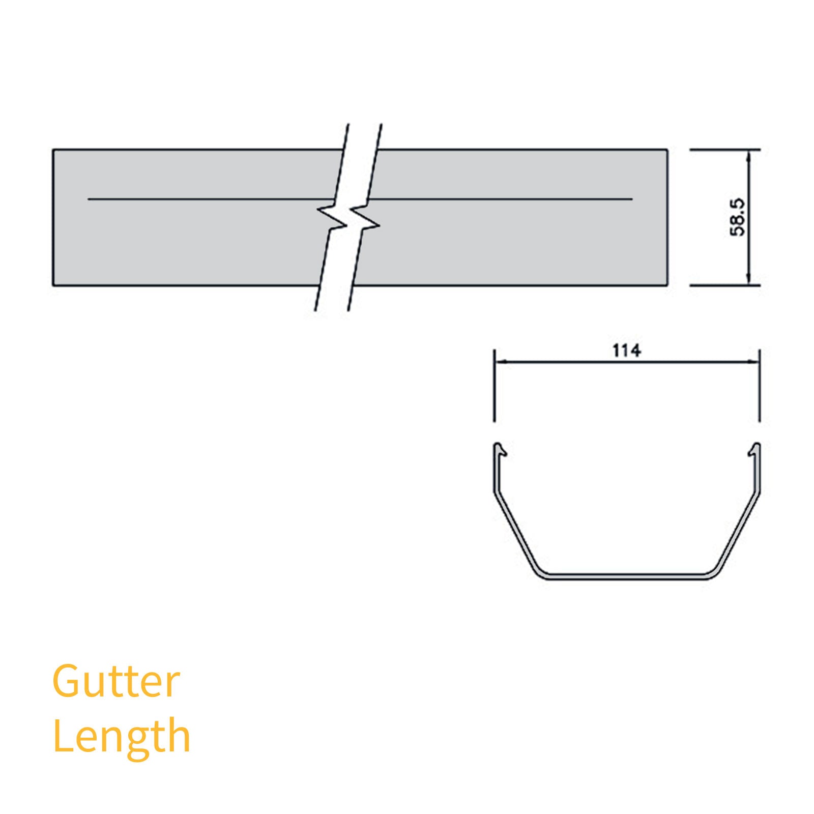 White Square Line (114mm) Gutter Parts from FloPlast