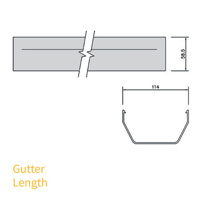 White Square Line (114mm) Gutter Parts from FloPlast