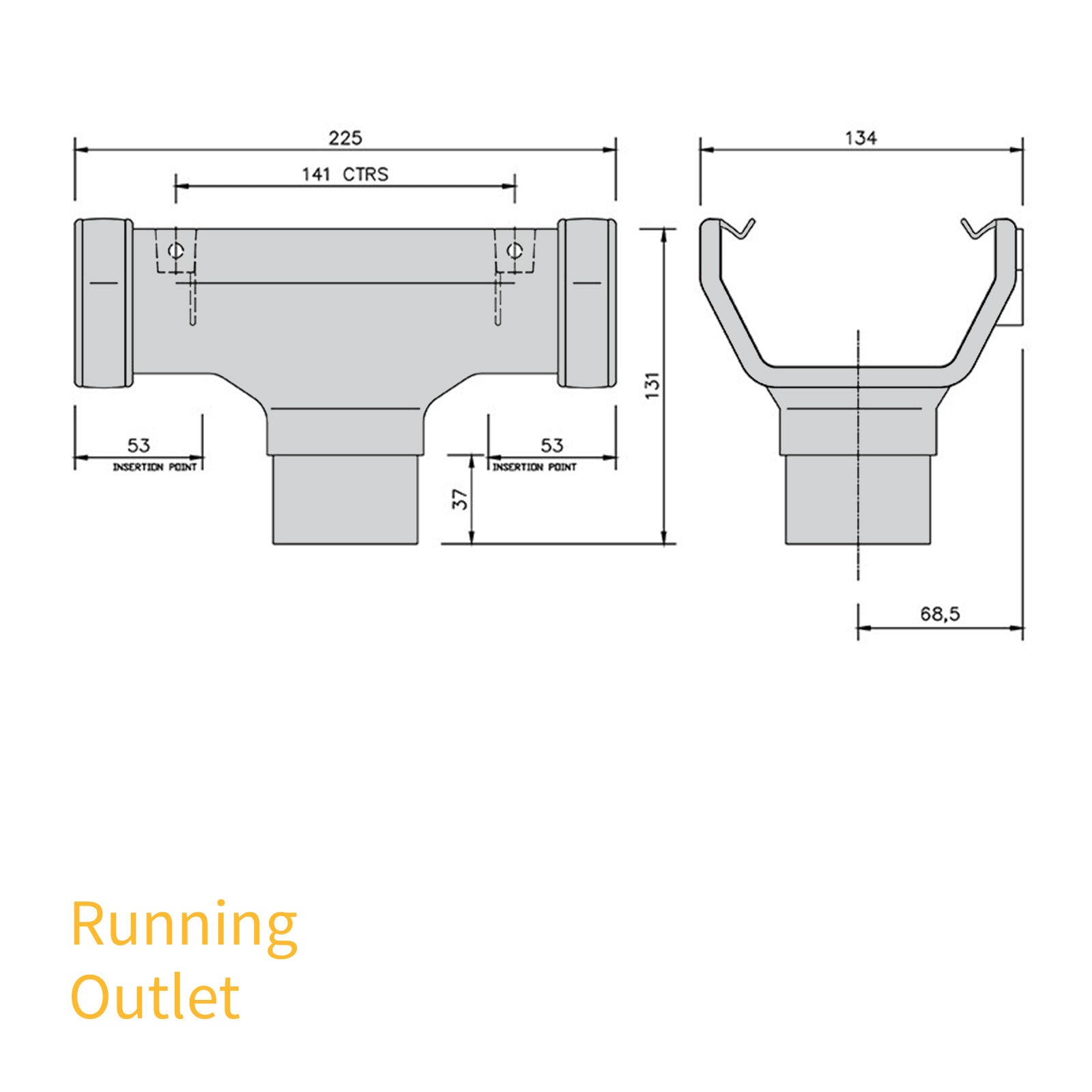 Clip Brown FloPlast Square Line Gutter Parts