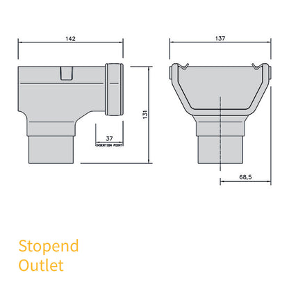 Rubber Gasket Seal Black FloPlast Square Line Gutter Parts