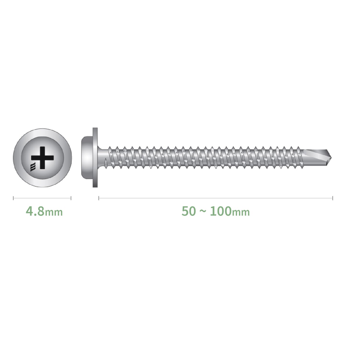 65mm StarPVCU WSR Baypole Window Frame Screws (4.8mm)