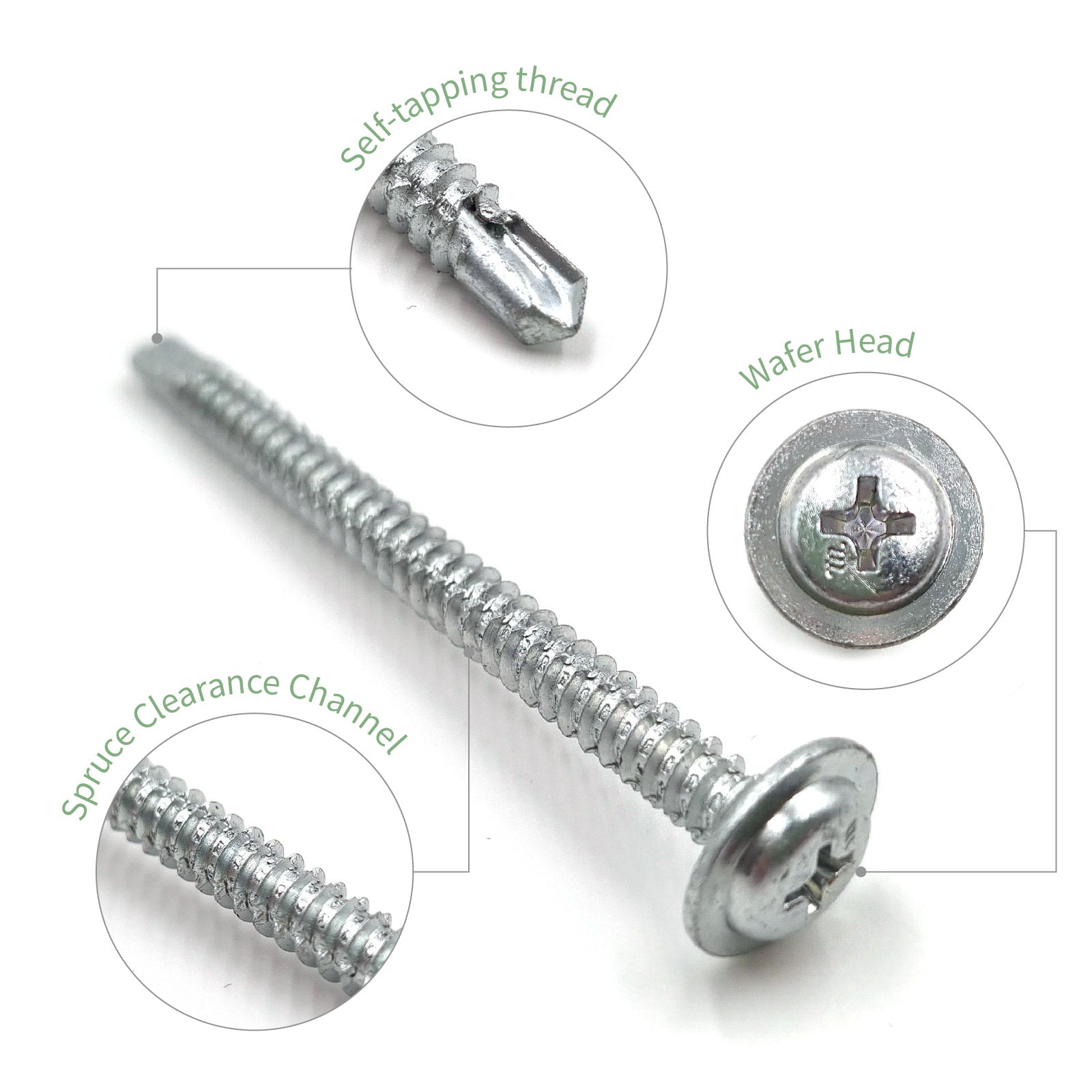 60mm StarPVCU WSR Baypole Window Frame Screws (4.8mm)