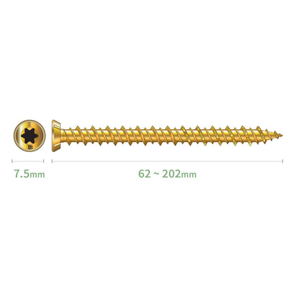 62mm 7.5mm Rapierstar StarFix FFT Masonry Screw Concrete Brick Stone Anchor (100 Pack)