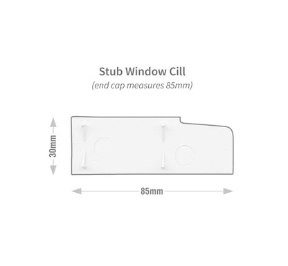 Rosewood End Caps for 85mm Stub uPVC Plastic Window Sill (Pair)