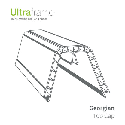 Dome 2.9m Ultraframe CAPA Transom Top Cap uPVC Conservatory Roof Spar Replacement Capping