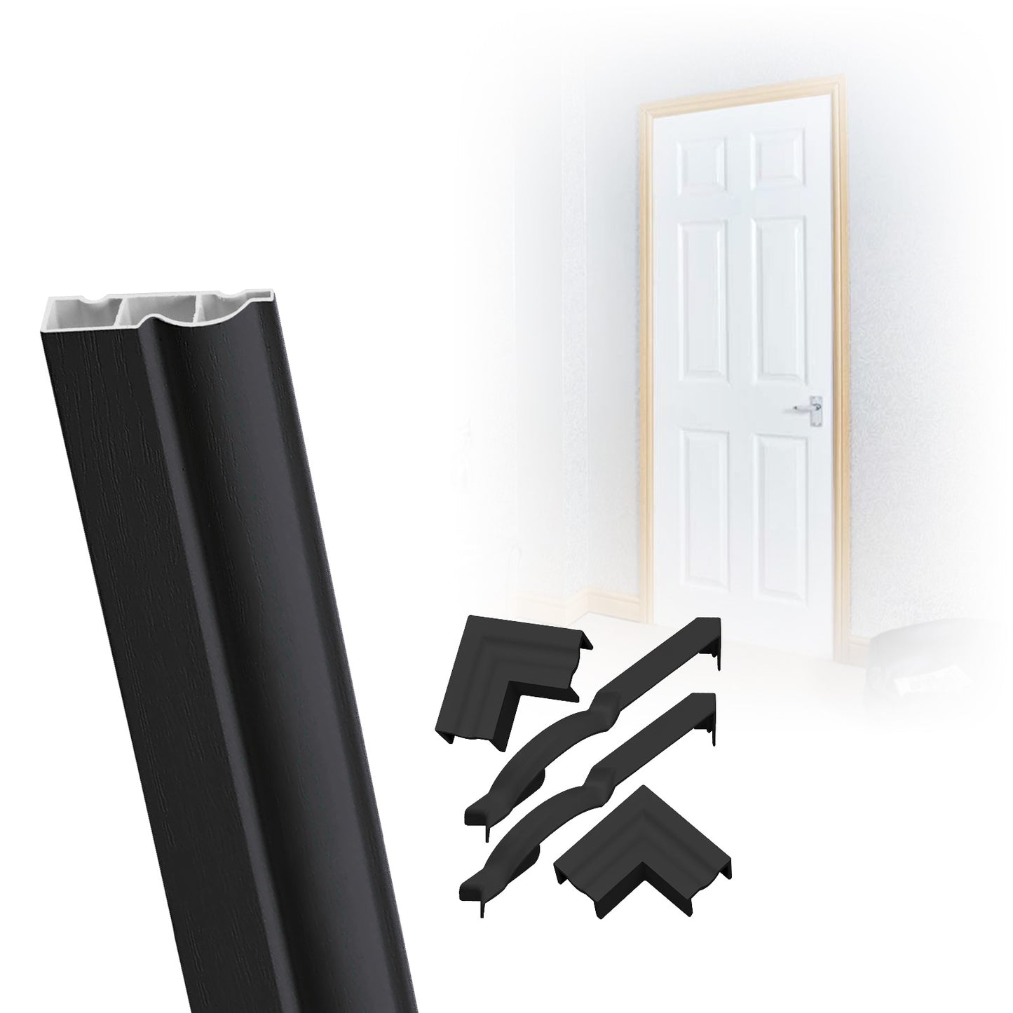 White Roomline uPVC Plastic Ogee/Torus Door Set Surround White Roomline uPVC Plastic Ogee/Torus Door Set Surround