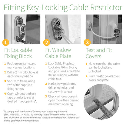 TruMAX Key-Locking Window Door Cable Restrictor TruMAX Key-Locking Window Door Cable Restrictor