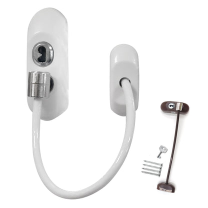 White TruMAX Key-Locking Window Door Cable Restrictor