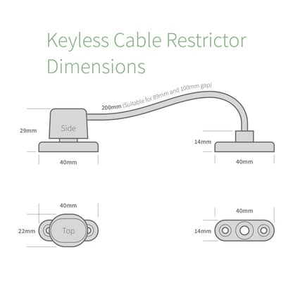 TruMAX Keyless Twist-Lock Window Door Cable Restrictor TruMAX Keyless Twist-Lock Window Door Cable Restrictor