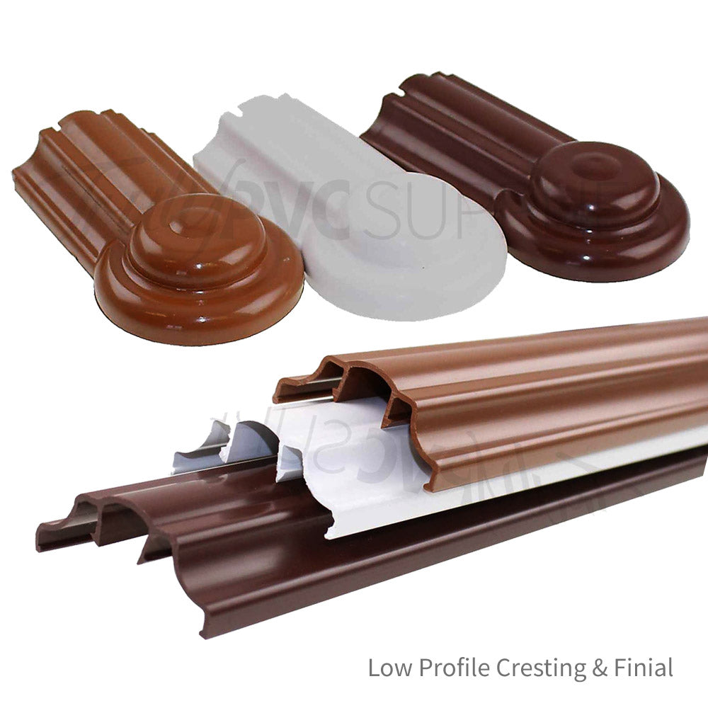 Chocolate Brown 1.5m None (Low-Profile Cover) Ultraframe Double Ridge Kit