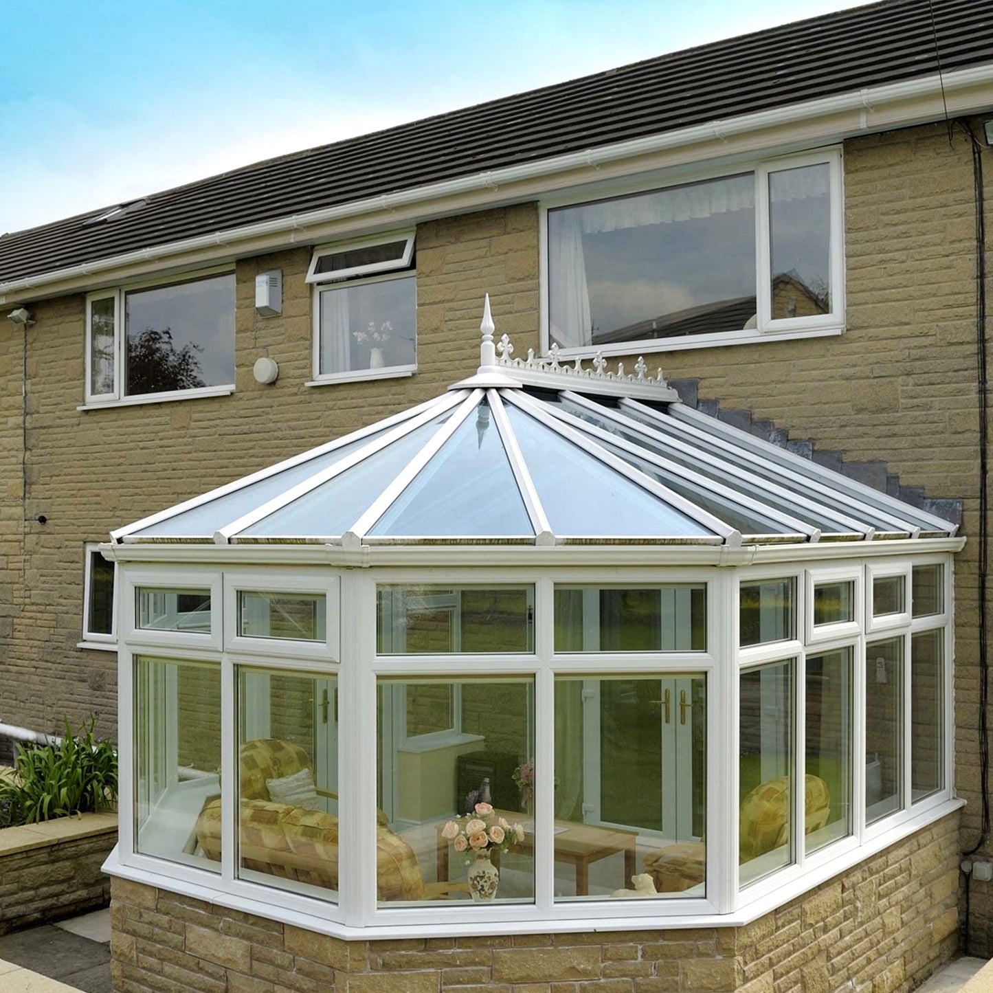 Caramel Ultraframe Conservatory Roof Ridge Renaissance Cresting