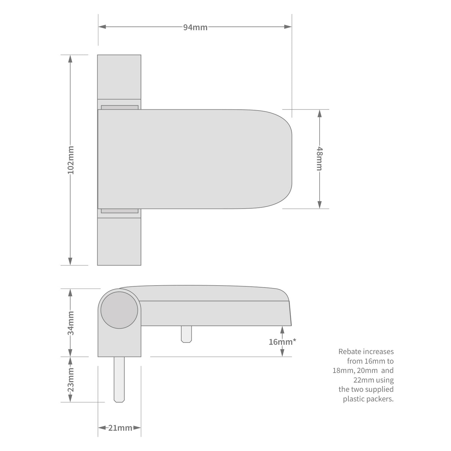 Yale 3D uPVC Door Flag Hinge Paddock Neon Yale 3D uPVC Door Flag Hinge Paddock Neon