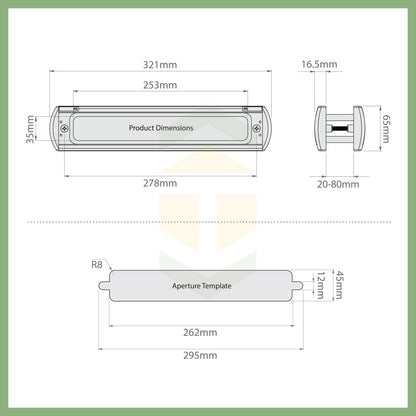 20-40mm Chrome (Polished) Yale Platinum Premium Letterplate Post box - 20-40mm, Chrome (Polished)