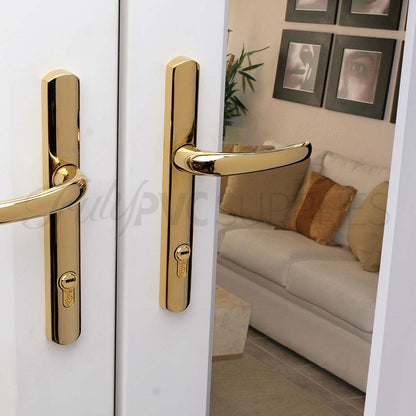 30/40 (70mm) None (3 total) Polished Brass Yale Superior Euro Cylinder Door Lock