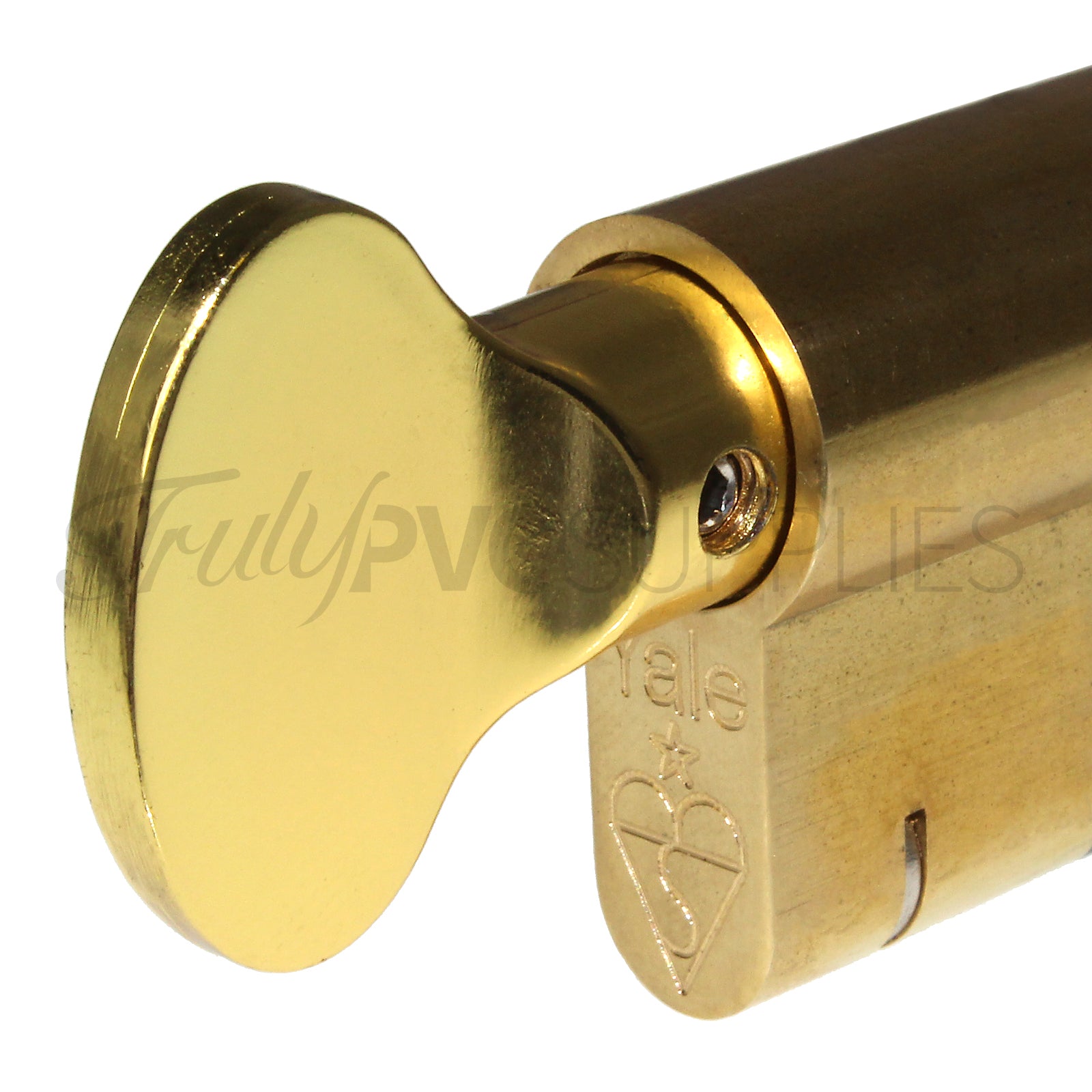 30/30 (60mm) 2 Extra (5 total) Polished Brass Yale Superior Thumbturn Euro Cylinder Door Lock