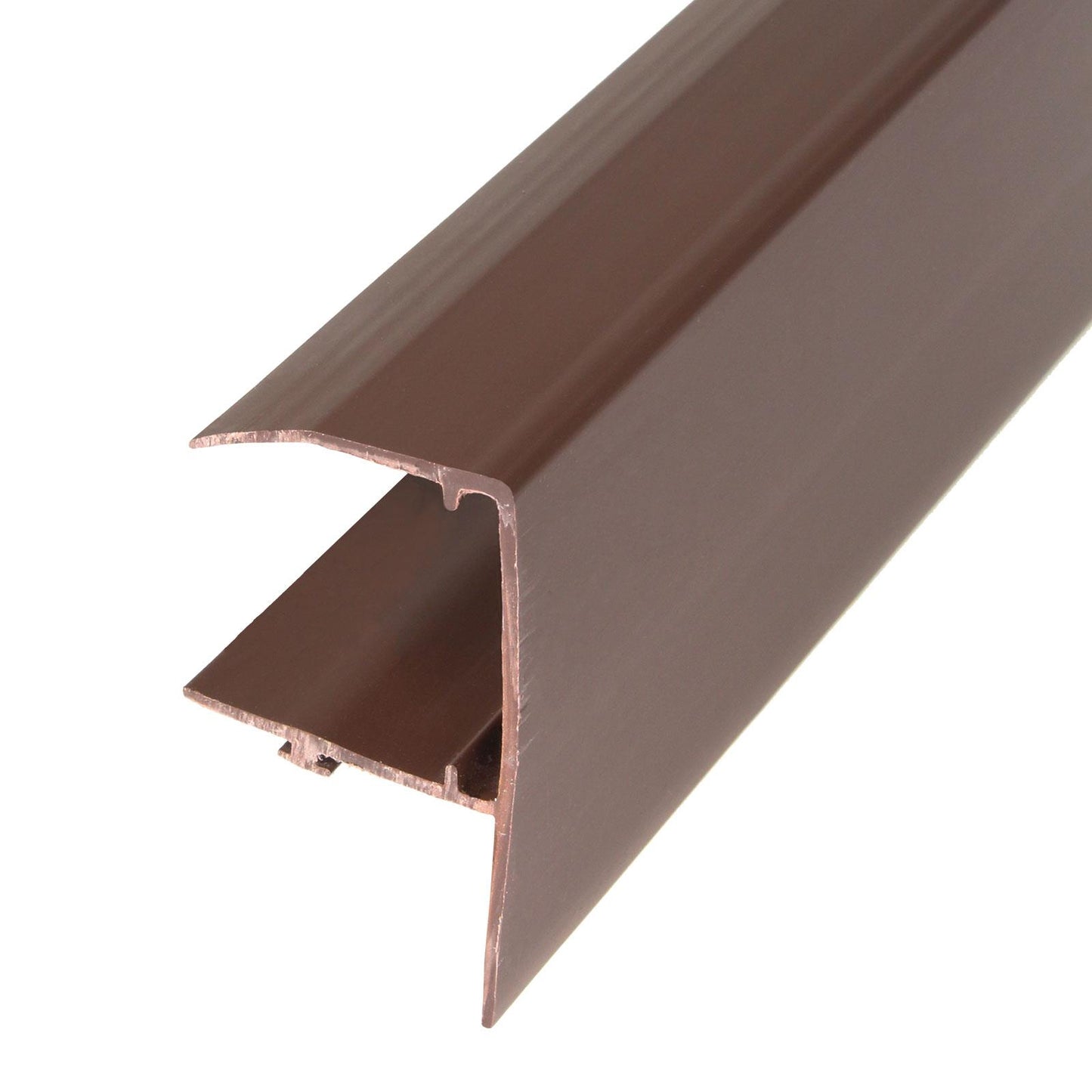 16mm 4m Brown 10mm, 2.5m, Brown Sunwood Snap-Tight Edge Trim Gable Closure F-Section