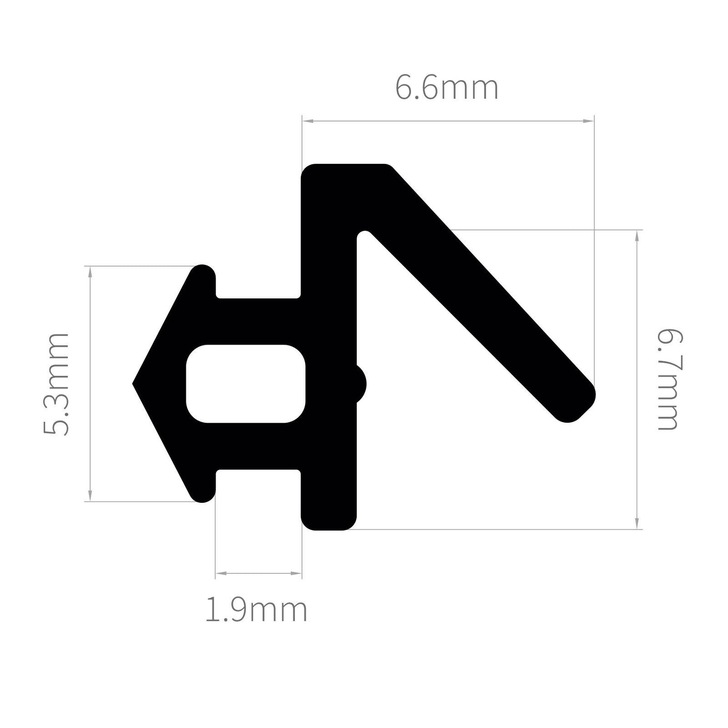 F104 20m ExtrudaSeal Rubber Flipper Gasket Window and Door Seal Draught Excluder