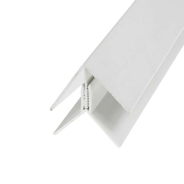 White 90° Internal/External Angle Corner Trim for uPVC Shiplap Cladding - White