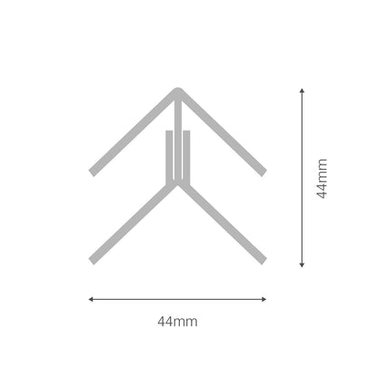 Rosewood 90° Internal/External Angle Corner Trim for uPVC Shiplap Cladding - White