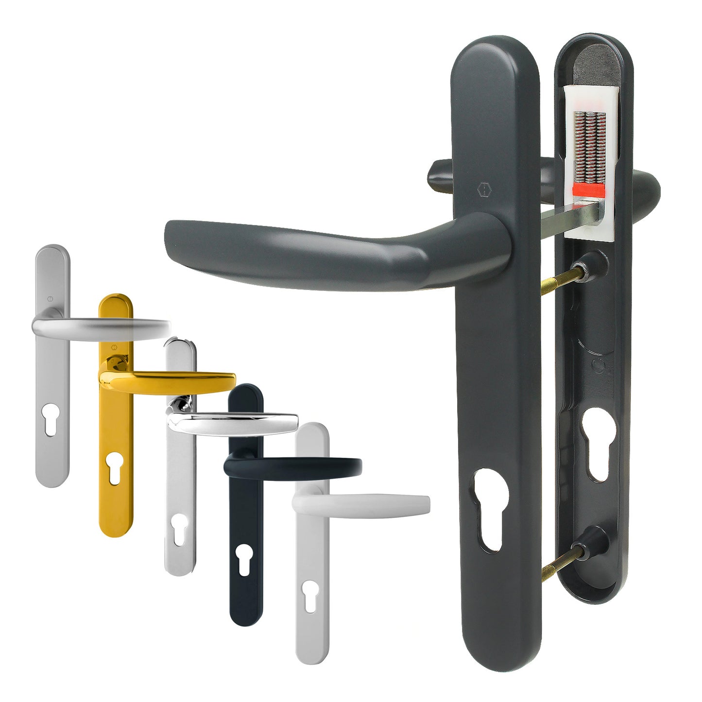 White Hoppe Atlanta Lever/Lever Short Handle Set