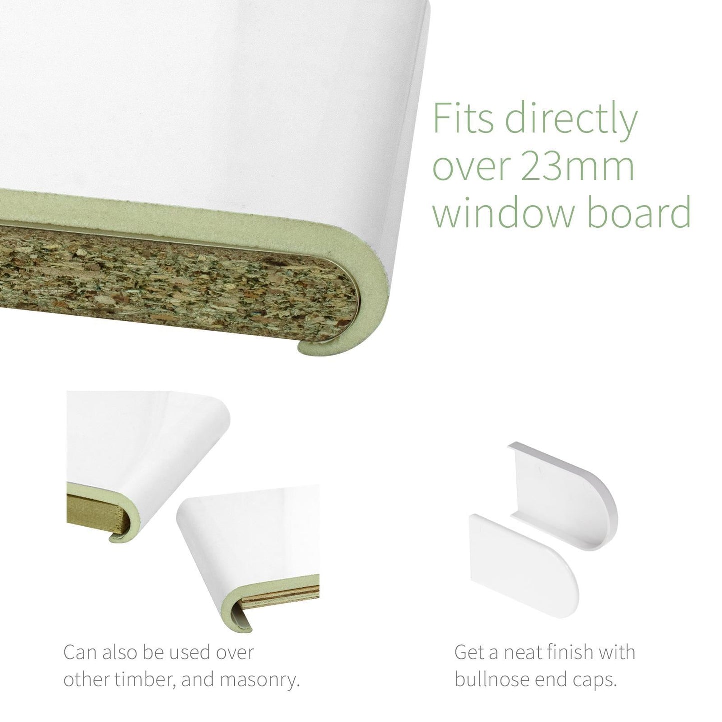 Bullnose Window Board Cill Capping Cover (5m)