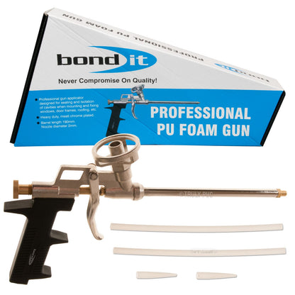 Professional Chrome PU Foam Gun Applicator with Nozzles Professional Chrome PU Foam Gun Applicator with Nozzles