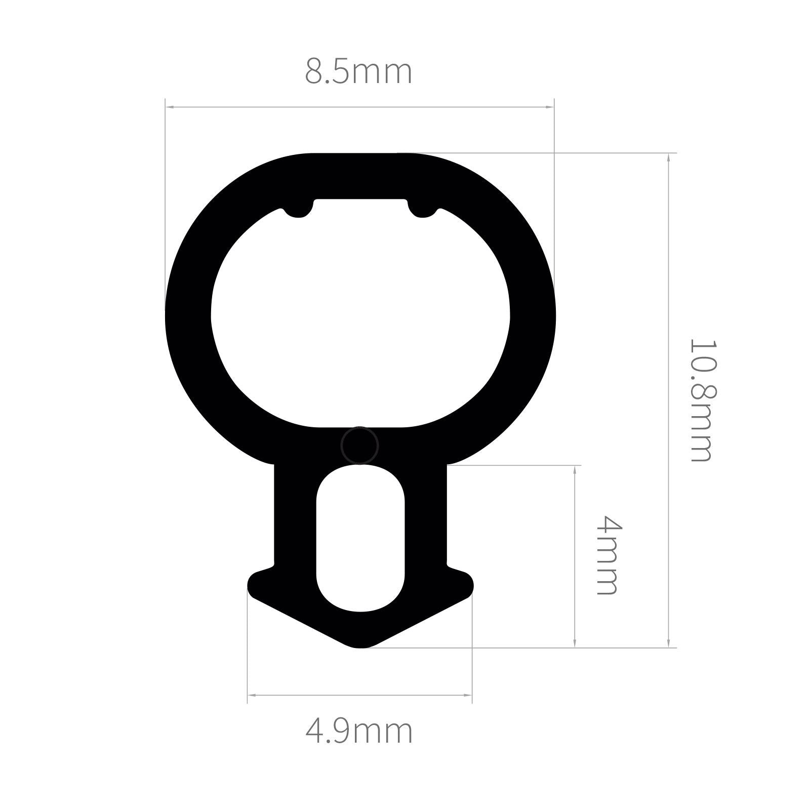 B202 20m ExtrudaSeal Rubber Bubble Gasket Window and Door Seal Draught Excluder