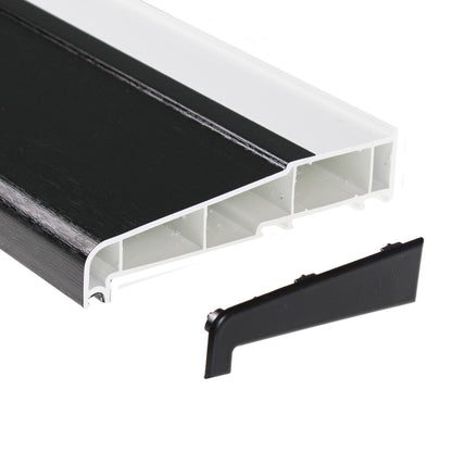 https://www.trulypvc.com/media/image/b4/4b/da/irish_oakm9DcsFICbJi1E.jpg 1m, 150mm Window uPVC Plastic Sill (with End Caps) - White