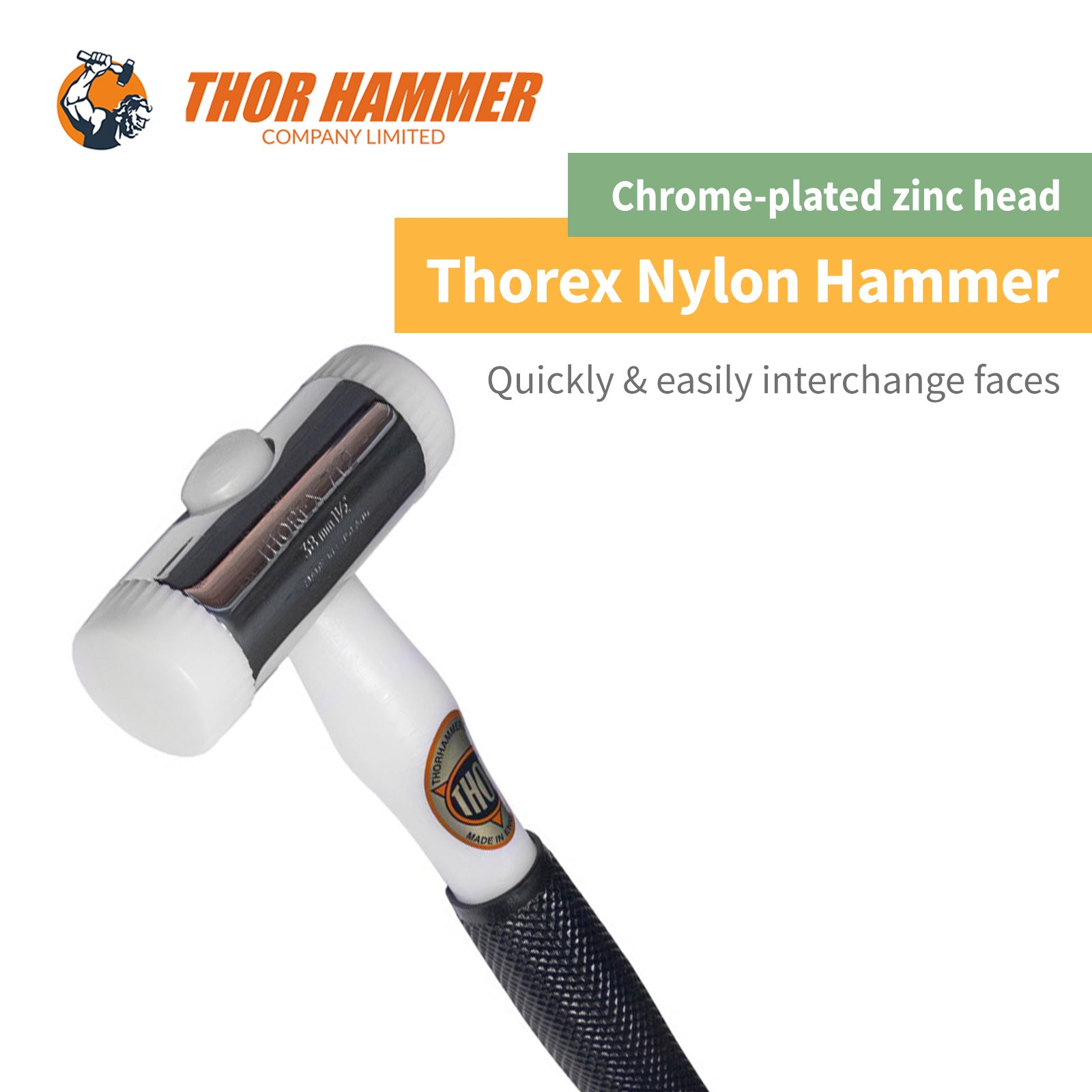 White Thorex 712 Glazing Hammer Faces