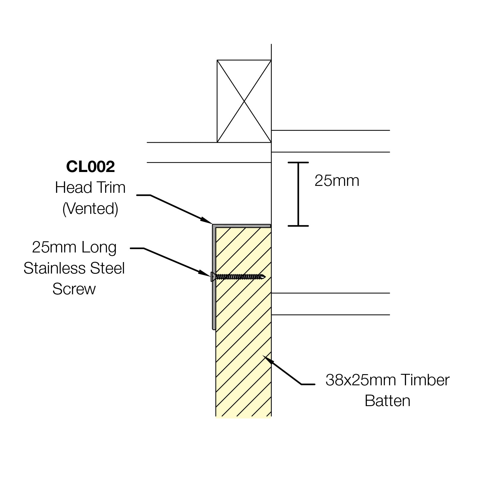 5m Aluminium Head Trim for Coastline Composite Shiplap Cladding 5m Aluminium Head Trim for Coastline Composite Shiplap Cladding