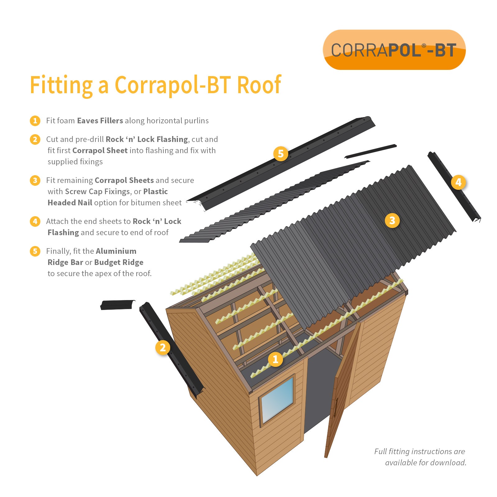 Brown 10 Pack Corrapol Fixing Buttons Corrugated Roof Sheet Screw and Cover Caps