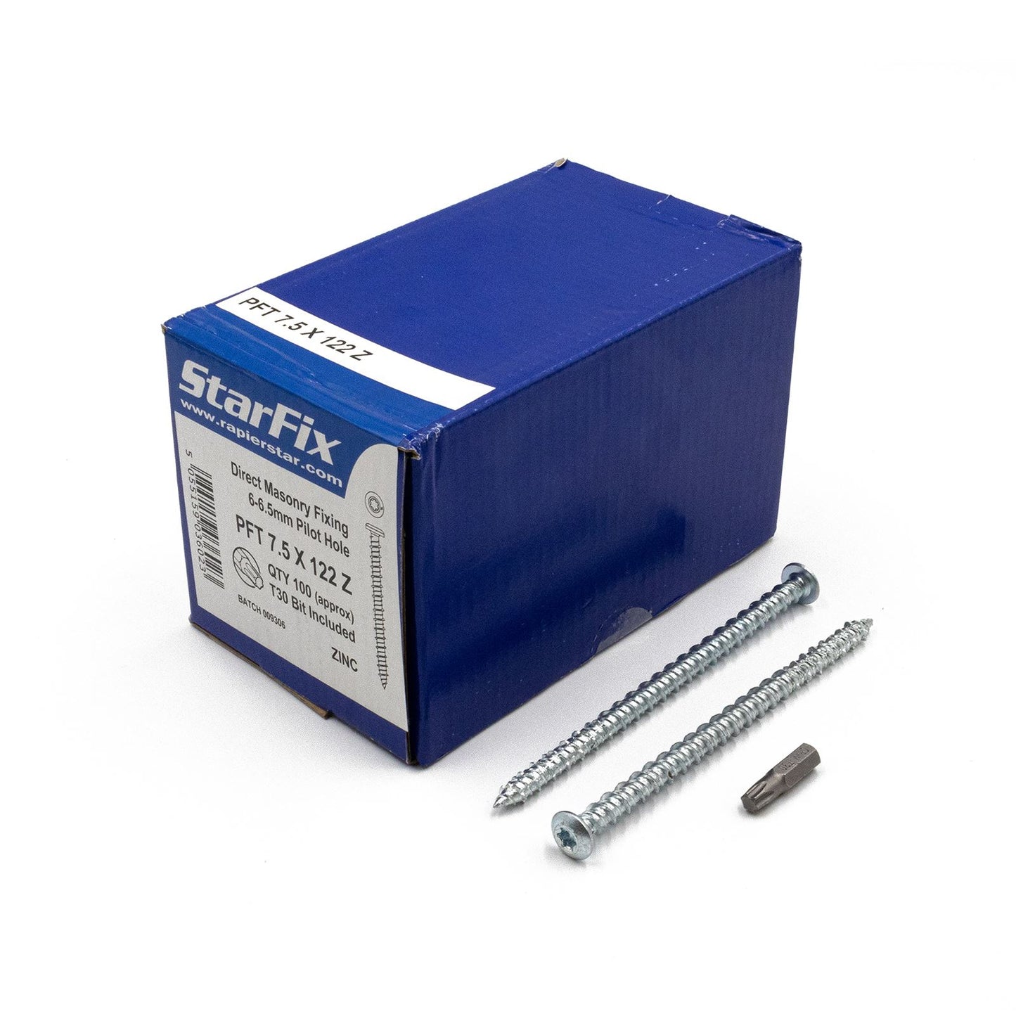 7.5mm StarFix PFT Pan Head Masonry Screws (100 Pack)