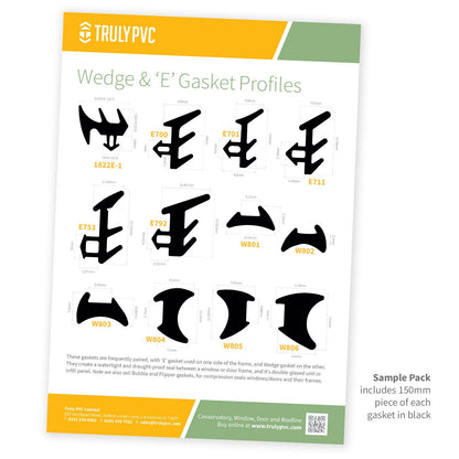 Sample Pack of ExtrudaSeal Bubble & Flipper Gasket Window and Door Seal Sample Pack of ExtrudaSeal Bubble & Flipper Gasket Window and Door Seal