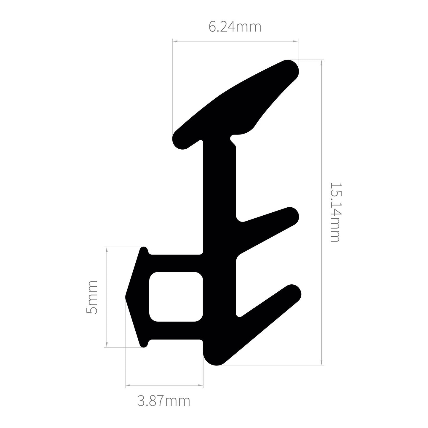 1822E/1 7m ExtrudaSeal Wedge & 'E' Gasket Window and Door Seal