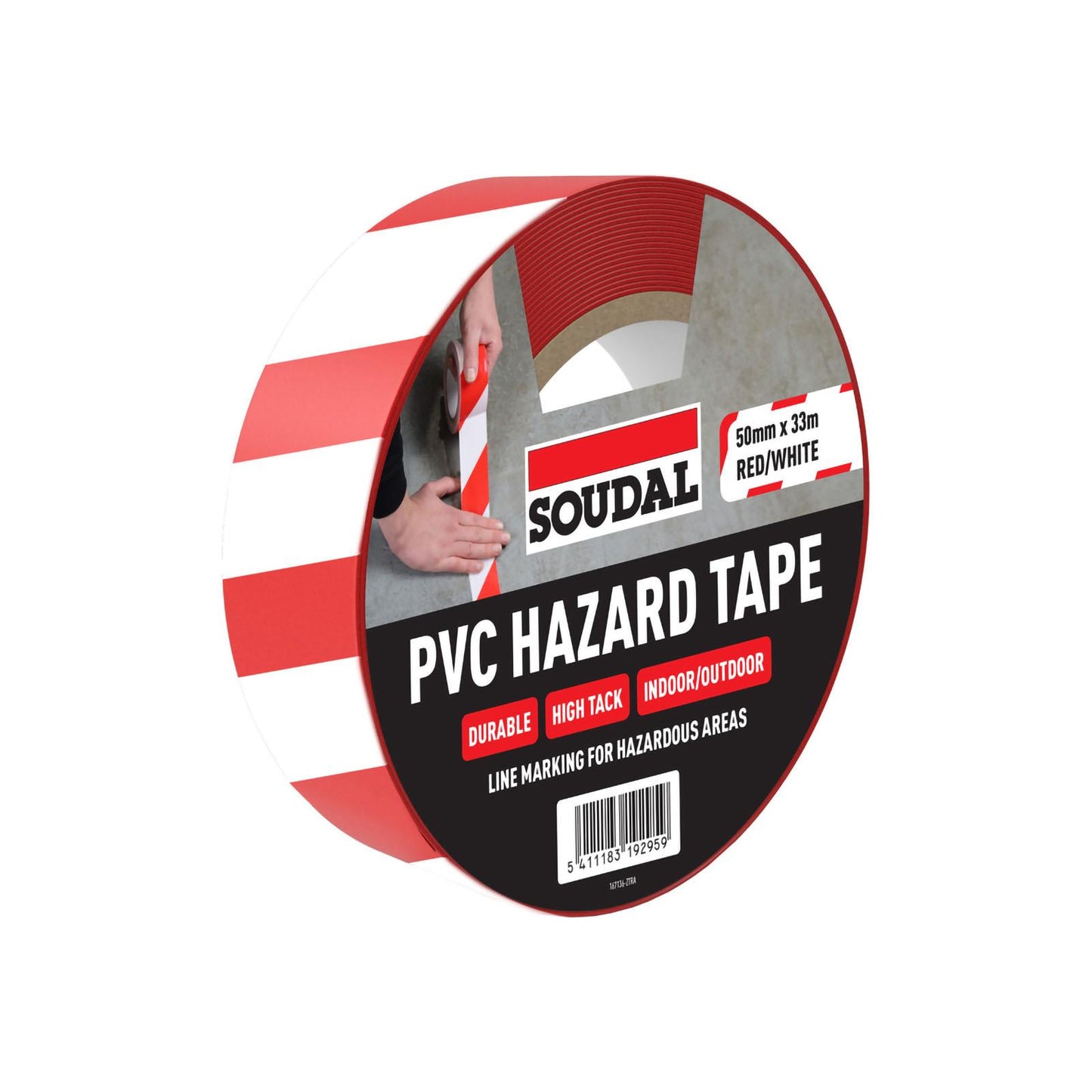 Soudal PVC Self-Adhesive Hazard Tape