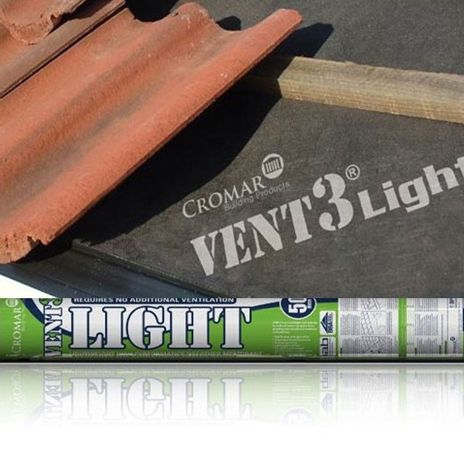 Cromar Vent3 Light Breathable Membrane - 1m x 50m Cromar Vent3 Light Breathable Membrane - 1m x 50m