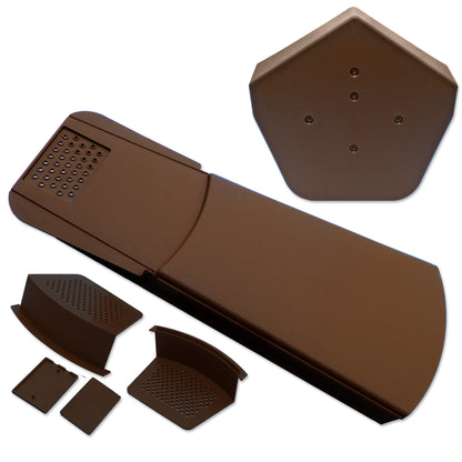 Brown Angled Apex EasyVerge U Universal Roof Dry Verge Kit EasyVerge U Universal Roof Dry Verge Kit