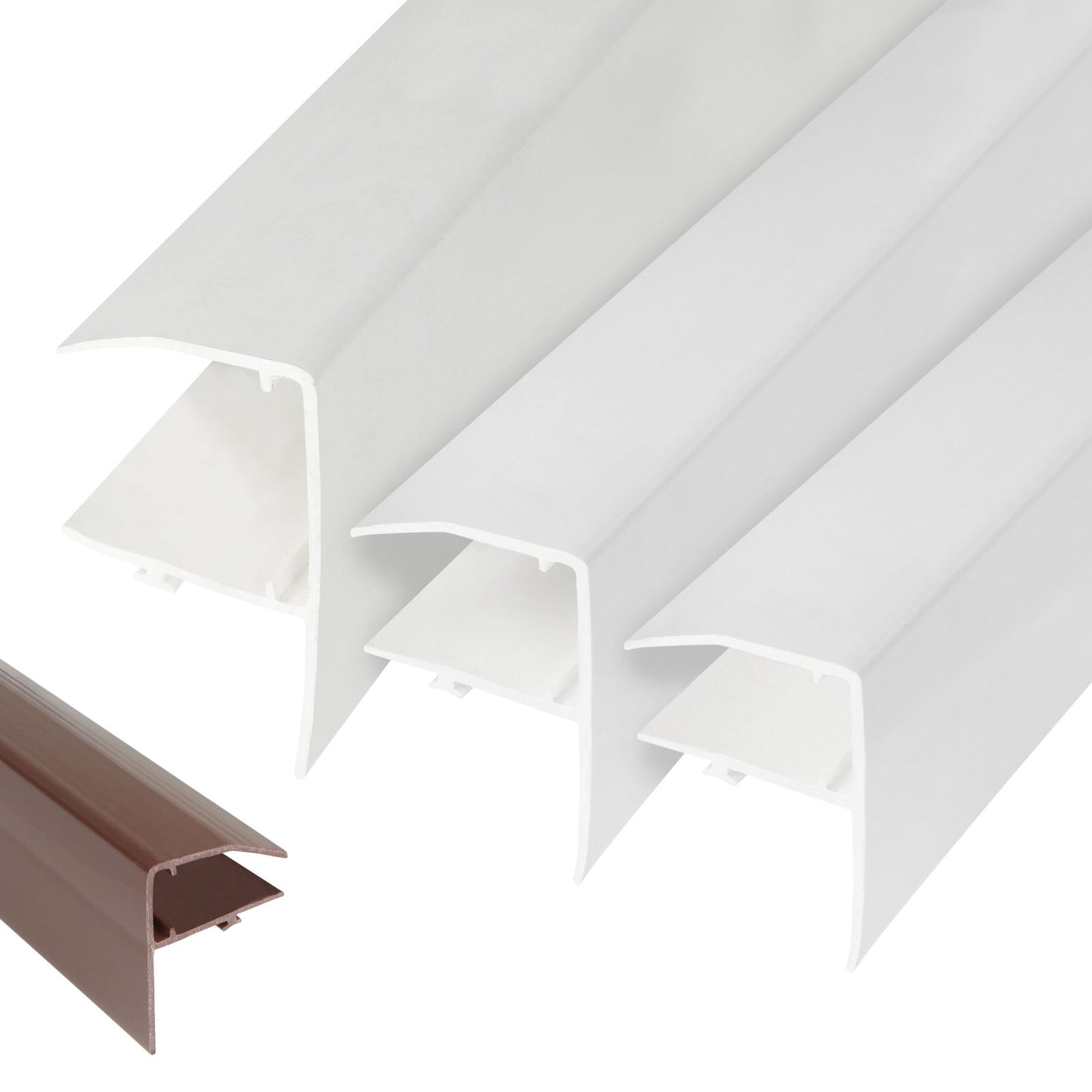 10mm 2.5m Brown 10mm, 2.5m, Brown Sunwood Snap-Tight Edge Trim Gable Closure F-Section