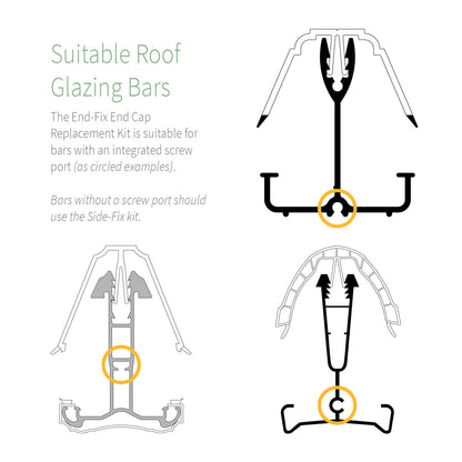 End-Fix Glazing Bar Aluminium End Plate for Conservatory Roof Slipped Panels End-Fix Glazing Bar Aluminium End Plate for Conservatory Roof Slipped Panels