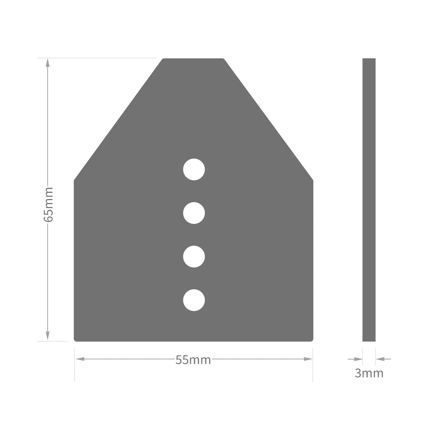 End-Fix Glazing Bar Aluminium End Plate for Conservatory Roof Slipped Panels End-Fix Glazing Bar Aluminium End Plate for Conservatory Roof Slipped Panels