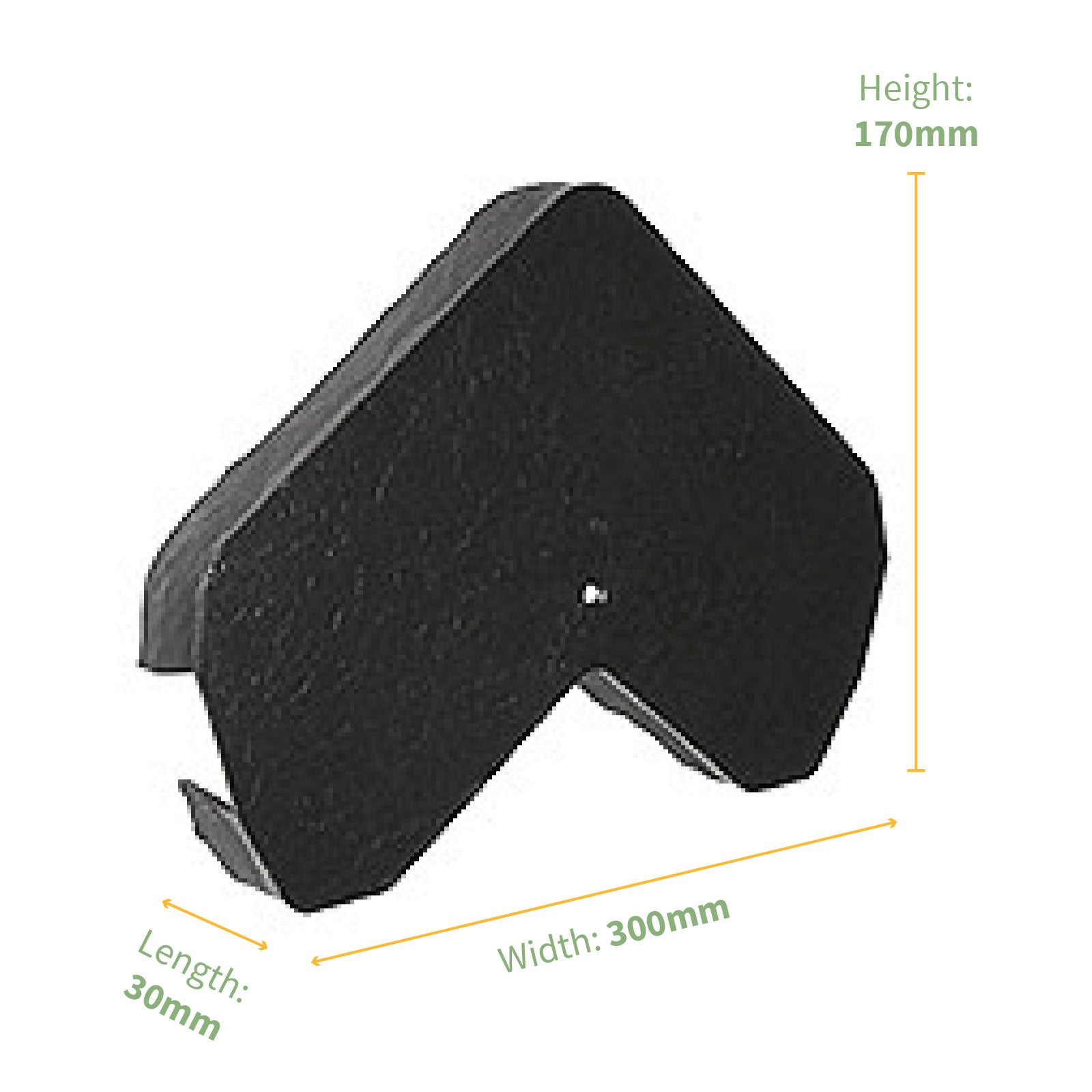 Slate Grey Envirotile Ridge Gable End Cap for Synthetic Plastic Roof Tile