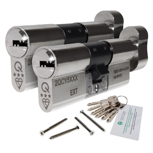 greenteQ Orion Thumbturn Keyed-Alike Euro Cylinder Pair