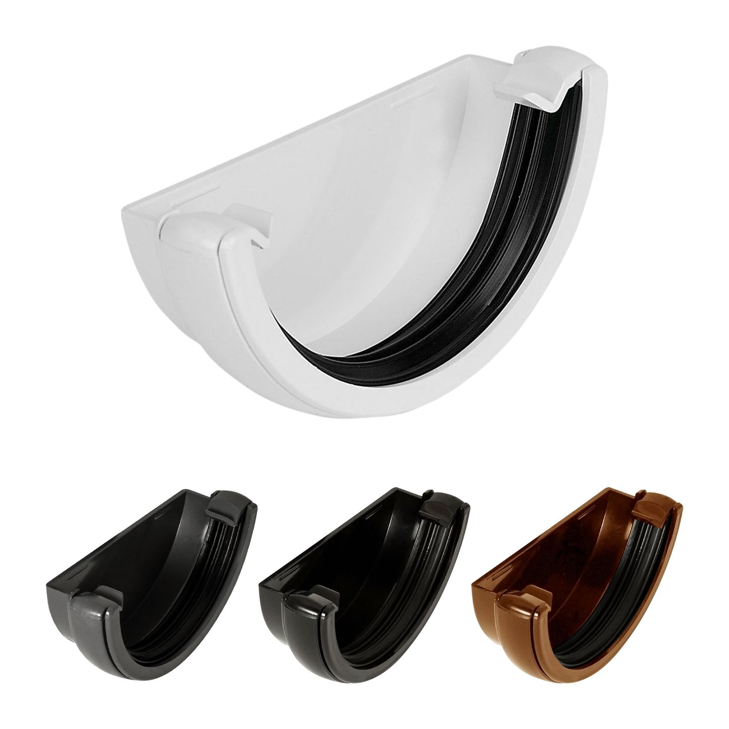 Fascia Bracket White Half Round 112mm Gutter from FlowPlast