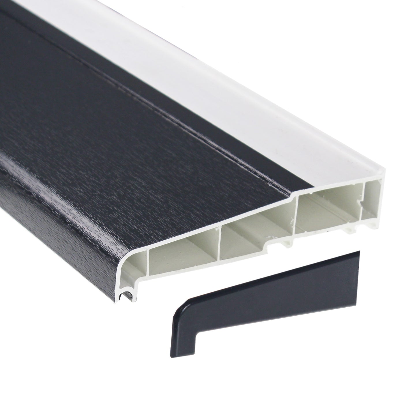 https://www.trulypvc.com/media/image/9e/89/bf/rosewoodgfotqgKCSzNkj.jpg 1m, 150mm Window uPVC Plastic Sill (with End Caps) - White