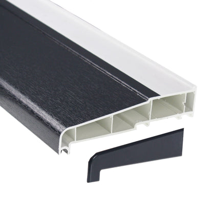 https://www.trulypvc.com/media/image/9e/89/bf/rosewoodgfotqgKCSzNkj.jpg 1m, 150mm Window uPVC Plastic Sill (with End Caps) - White