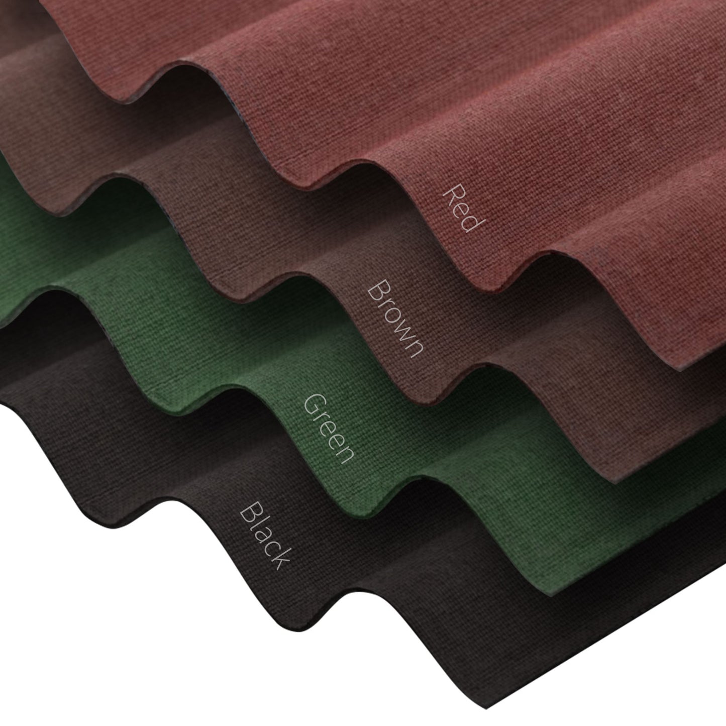 Green 950mm x 2000mmm Guttapral K10 Corrugated (95mm x 31mm) Bitumen Roof Sheet